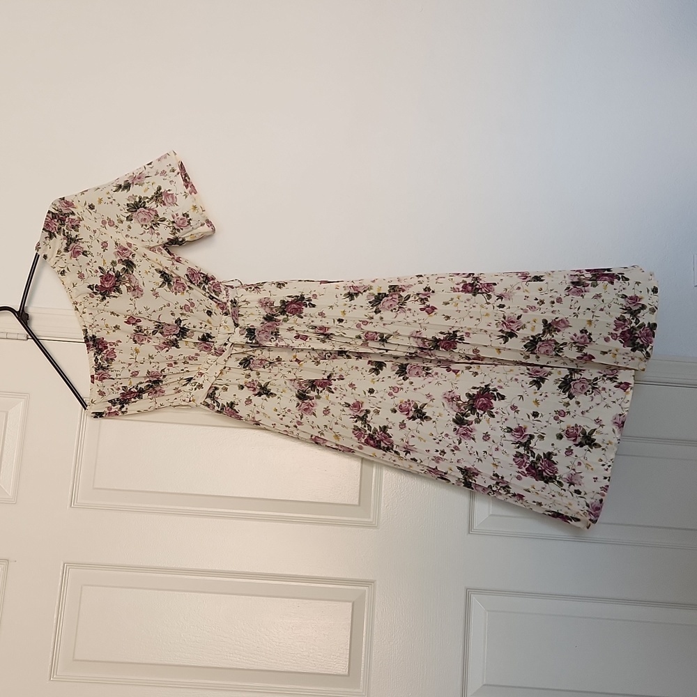 Shein Fall Floral One Shoulder Maxi Dress. Sz Small